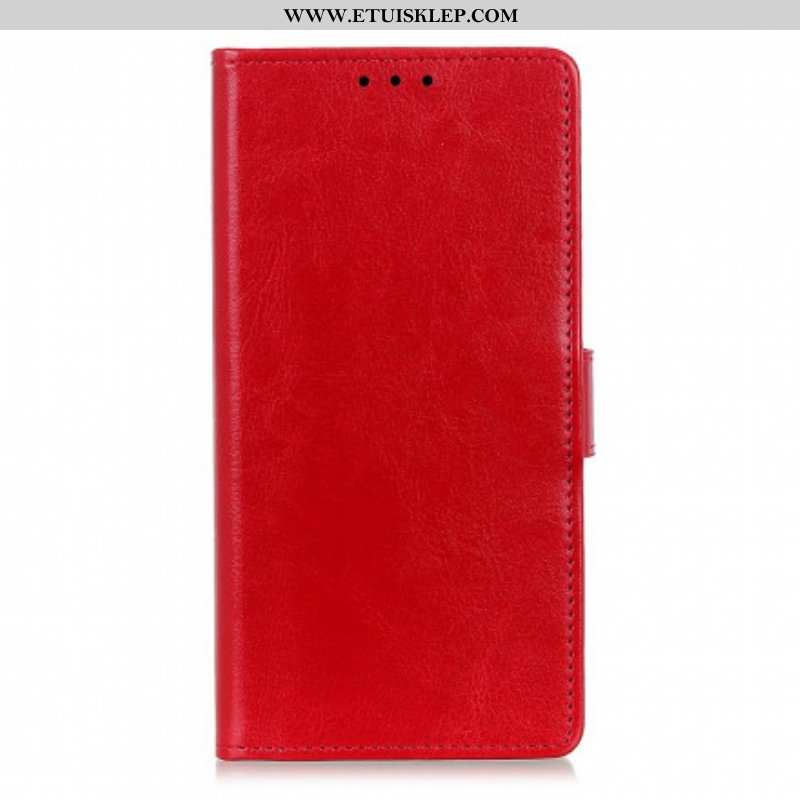 Etui Folio do Xiaomi Redmi Note 10 / 10S Prosty Efekt Błyszczącej Skóry